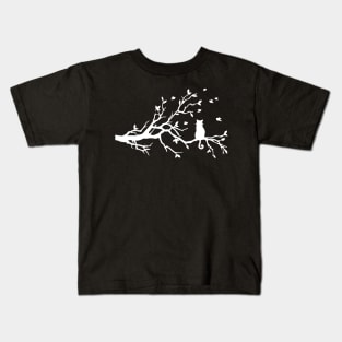 Cat Sitting On A Tree - An Aesthetic Kids T-Shirt